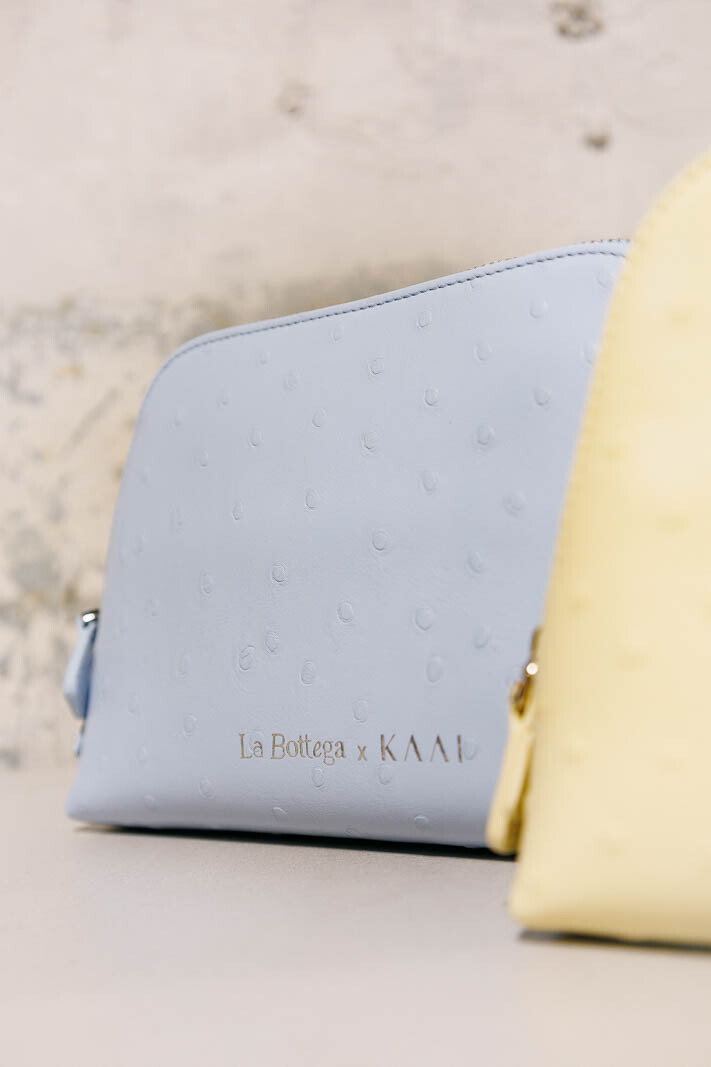 Lichtblauw Make up tas