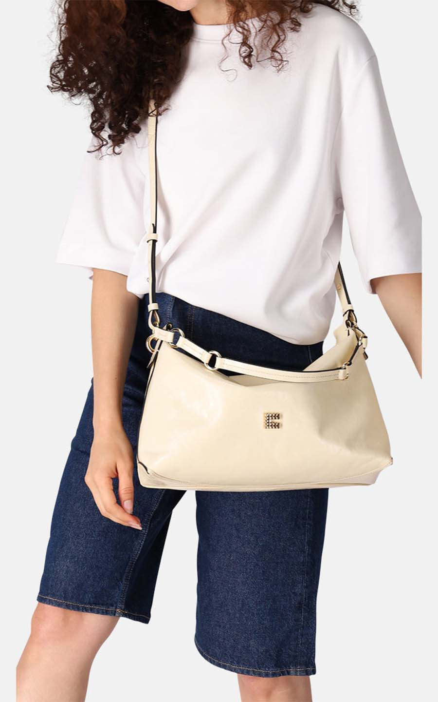 Beige Schoudertas image