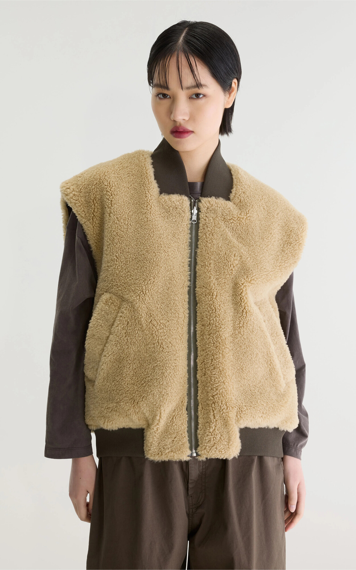 Bruin Vest mouwloos