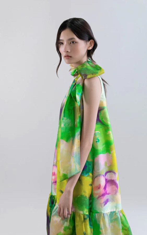 Multi groen Jurk image
