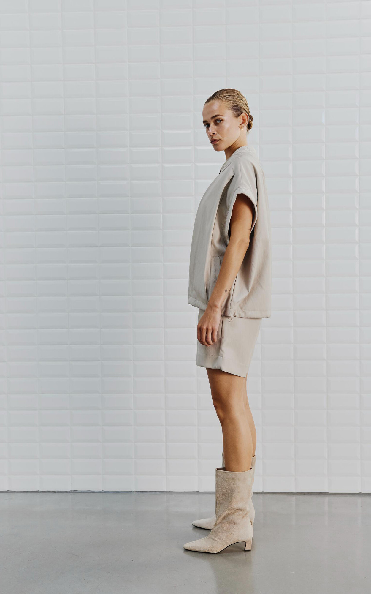 Grijs Vest mouwloos image