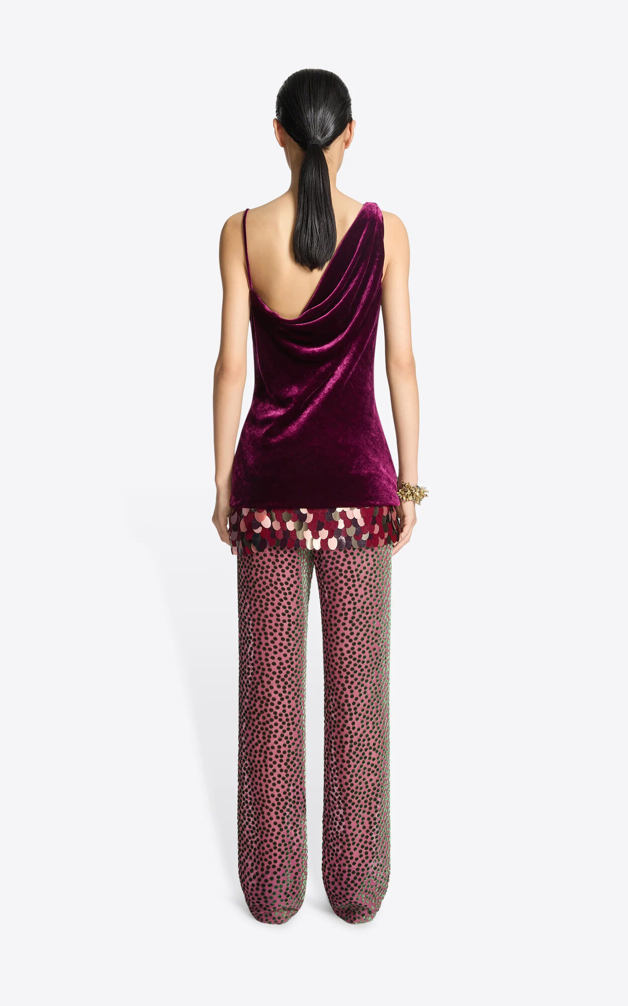 Donkerroze Broek image