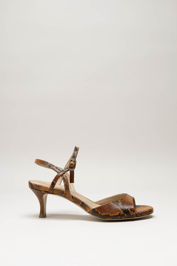 Roestbruin Sandaal hak