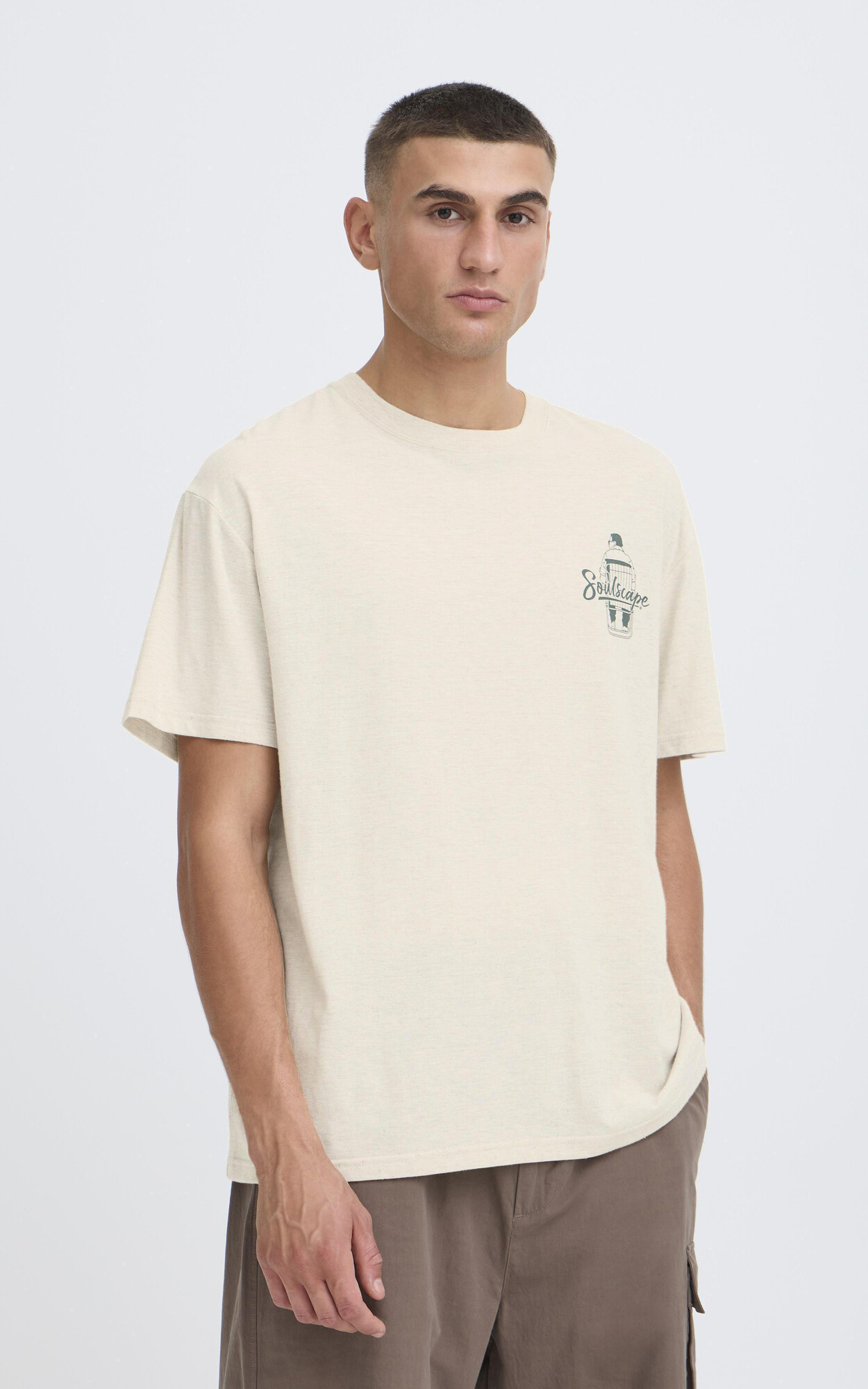 Lichtbeige T-shirt