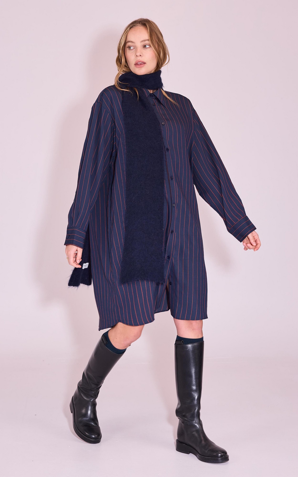 Donkerblauw Jurk image