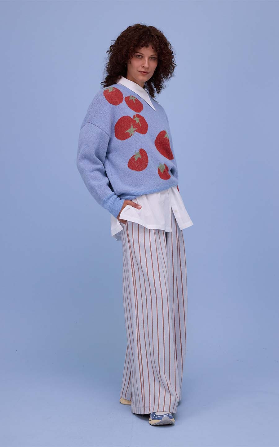 Lichtblauw Trui image