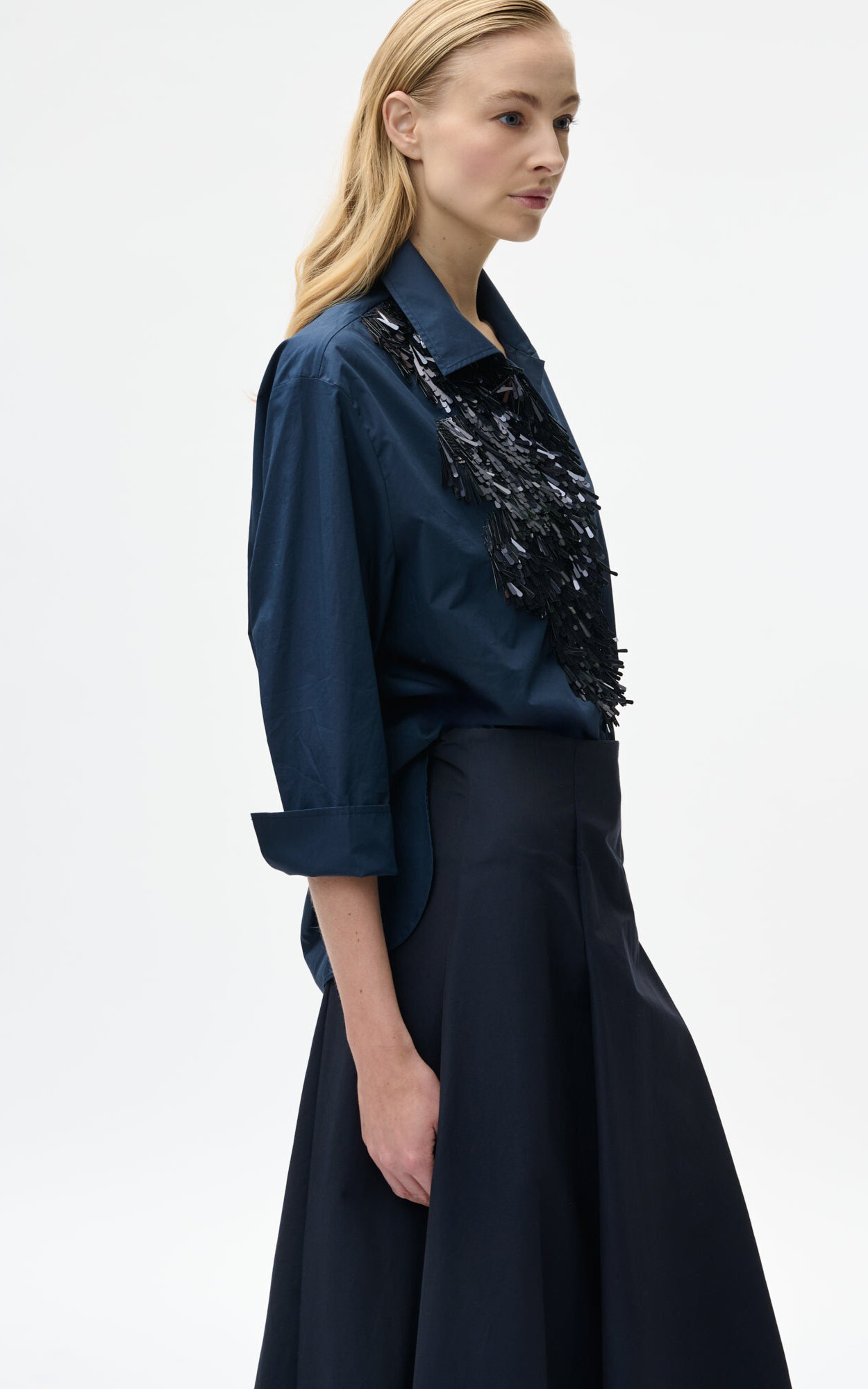 Marineblauw Blouse