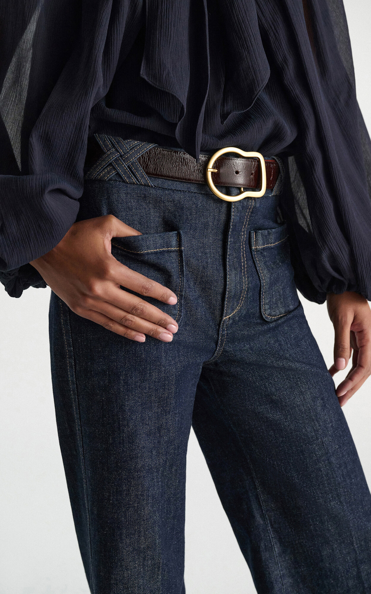 Donkerblauw Jeansbroek image