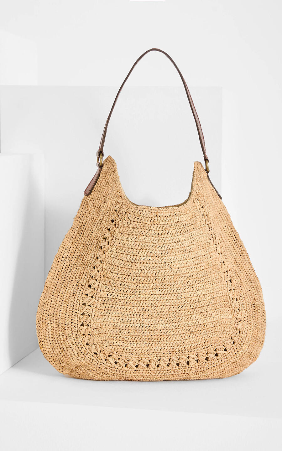 Lichtbeige Handtas