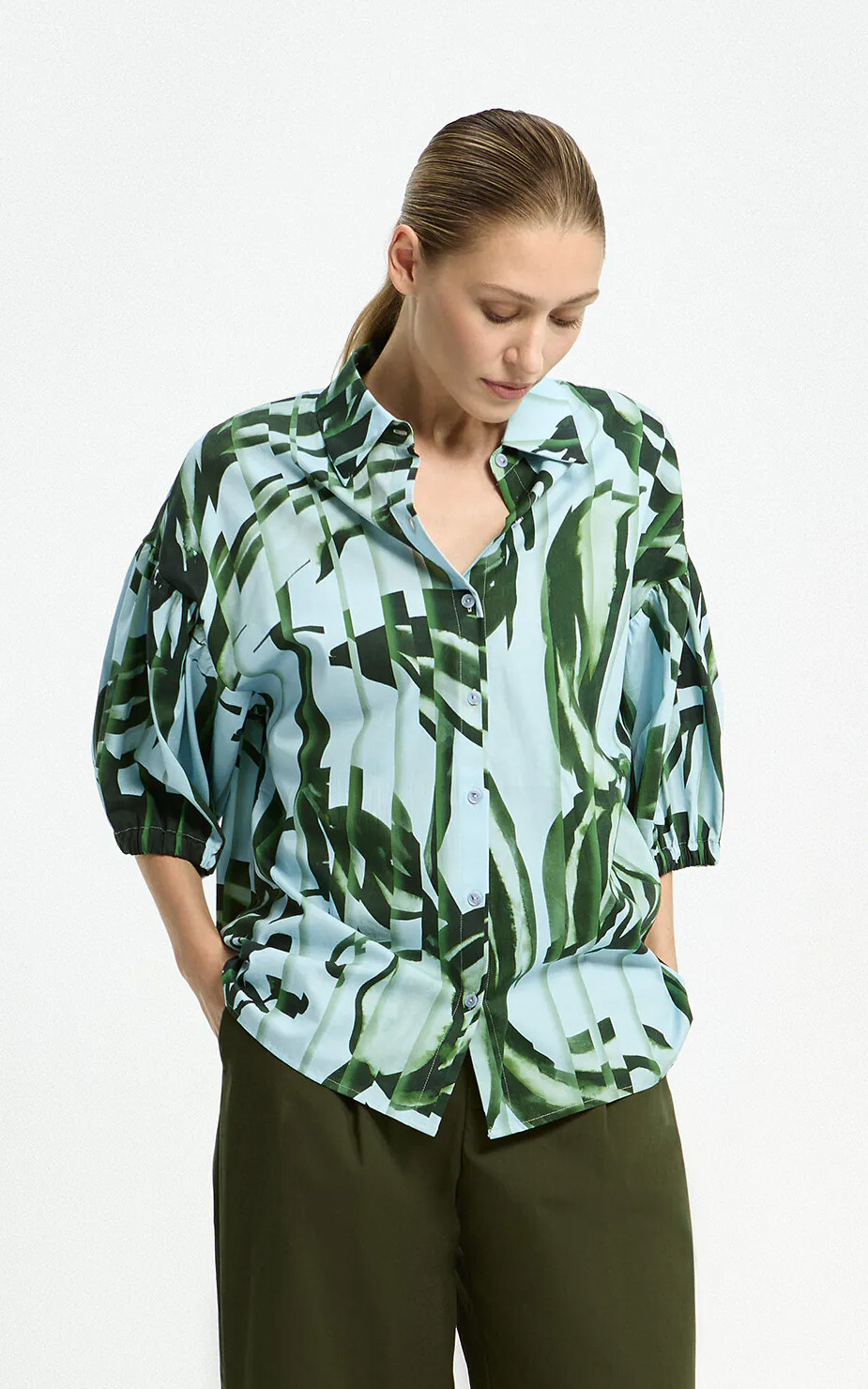 Lichtblauw Blouse