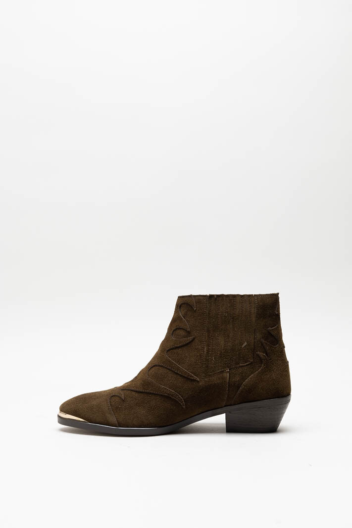 Donkerbruin Enkellaars hak image