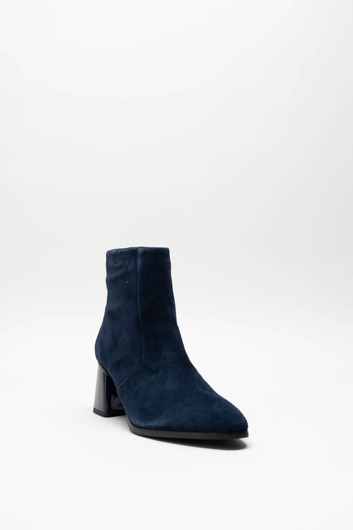 Donkerblauw Enkellaars hak