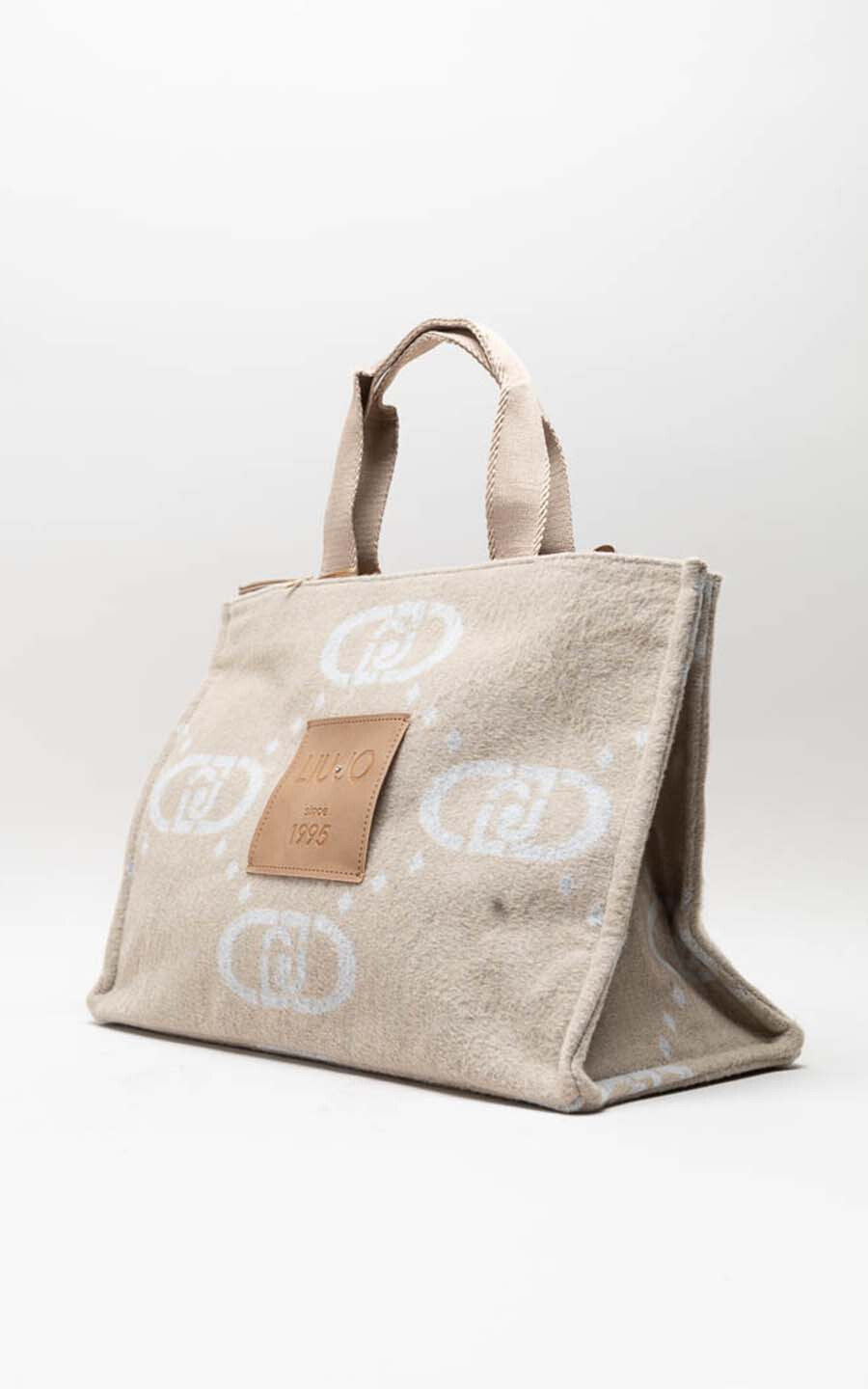 Lichtbeige Handtas