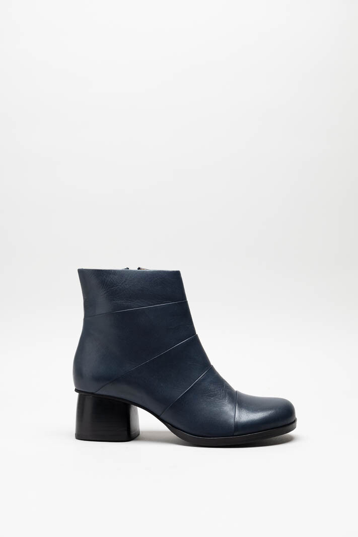 Donkerblauw Enkellaars hak