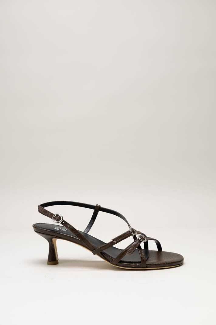 Donkerbruin Sandaal hak