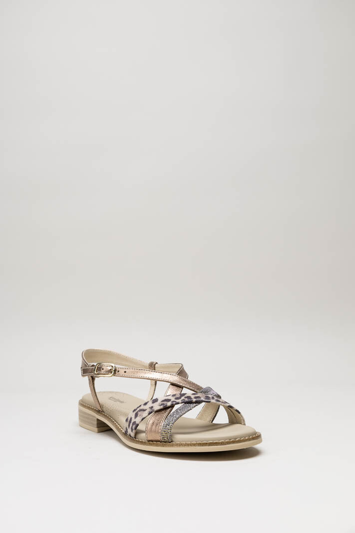 Rosegoud Sandaal plat