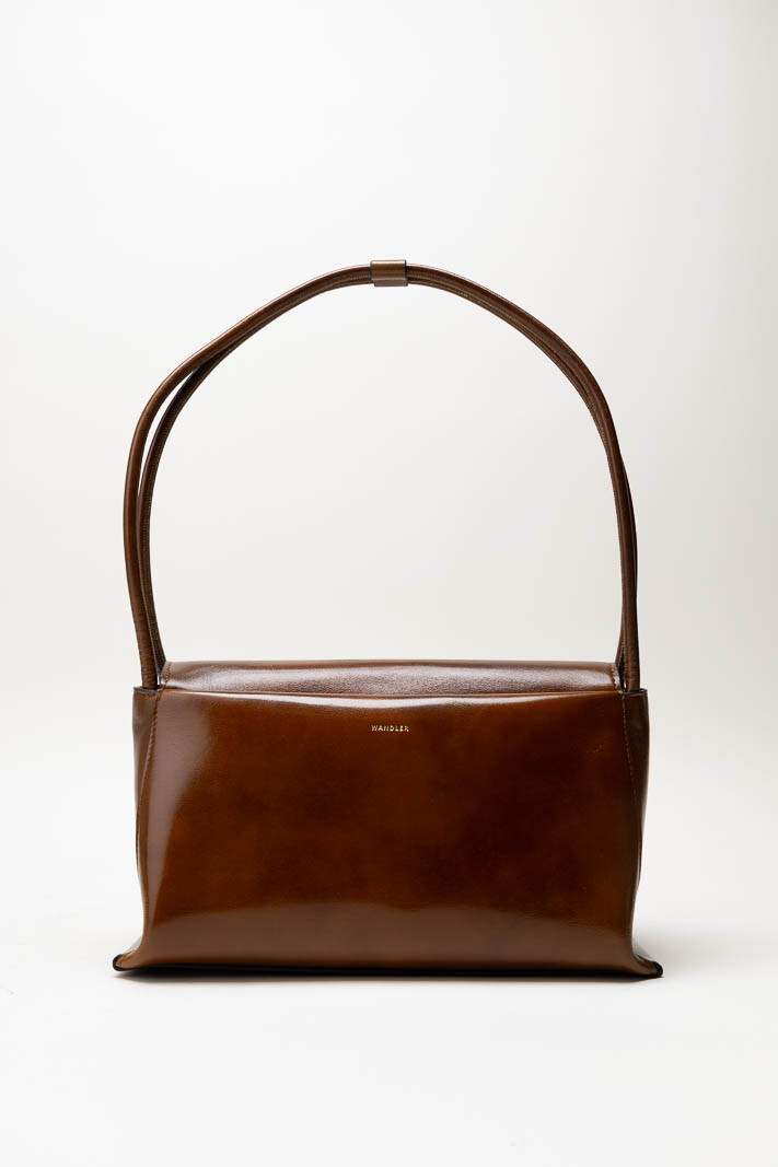 Donkerbruin Schoudertas image