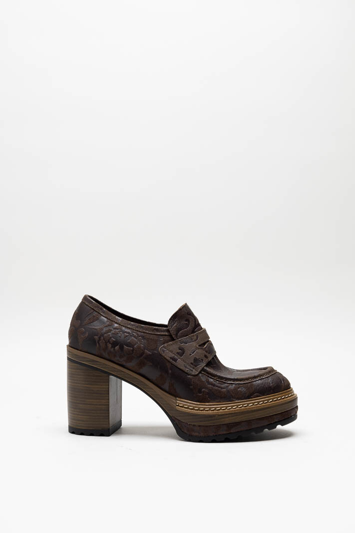 Donkerbruin Mocassin hak