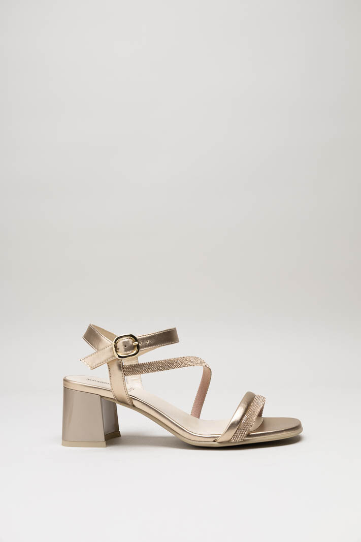 Rosegoud Sandaal plat