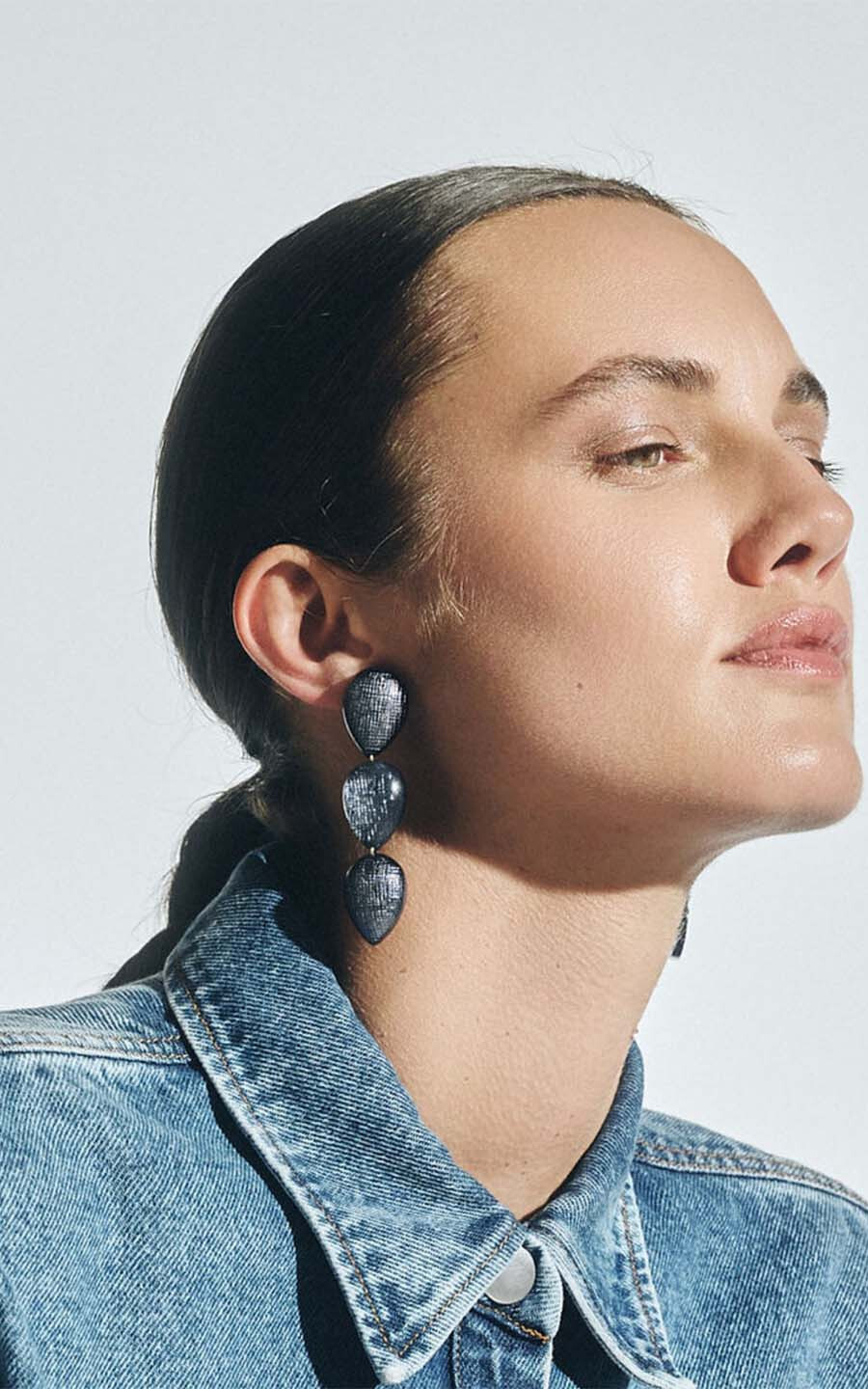 Blauw Oorbellen
