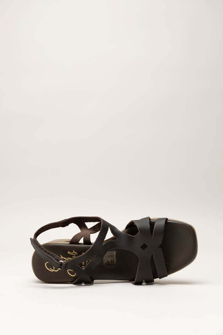 Donkerbruin Sandaal hak image