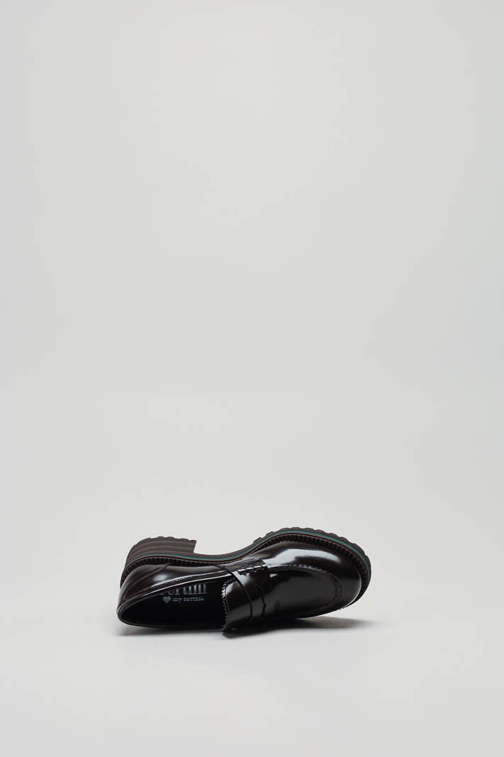 zoom in on Donkerbruin Mocassin hak image Donkerbruin Mocassin hak image