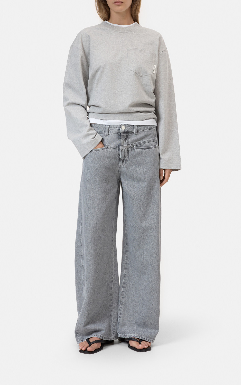 Lichtgrijs Jeansbroek