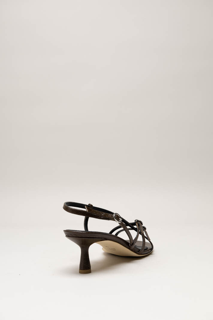 Donkerbruin Sandaal hak image