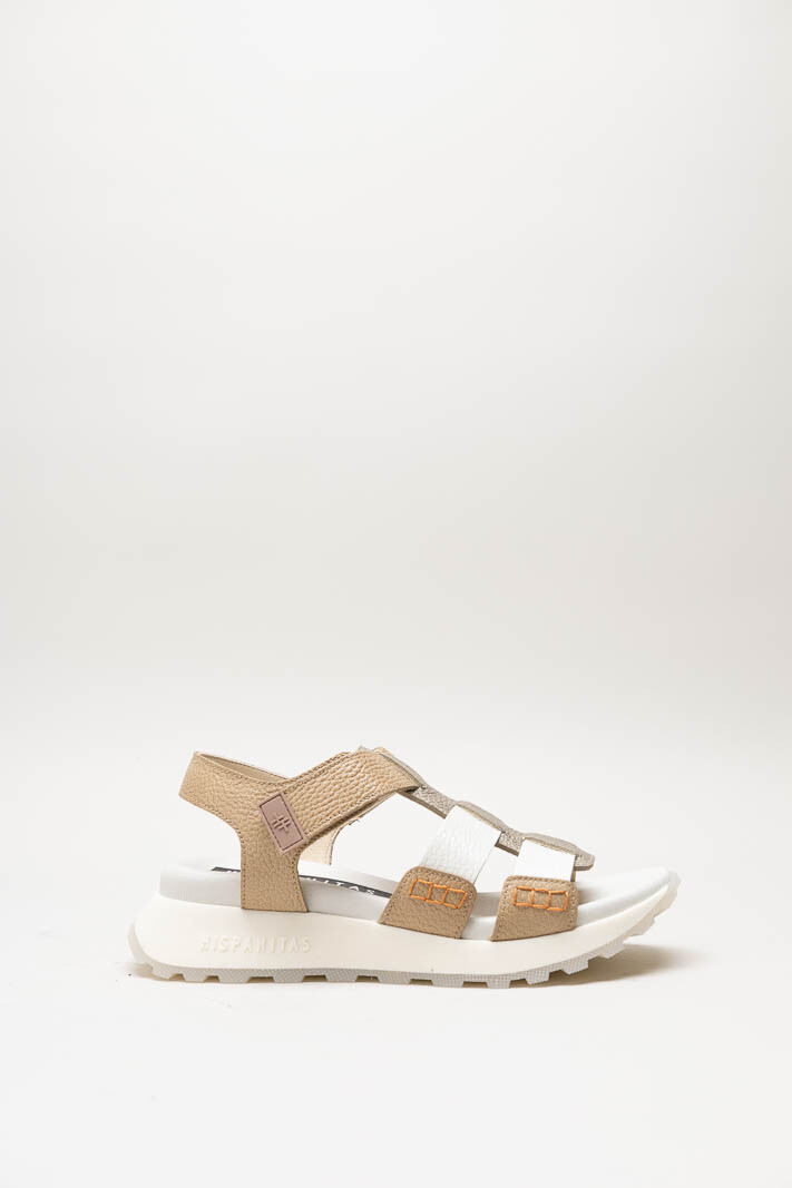 Lichtbruin Sandaal plat