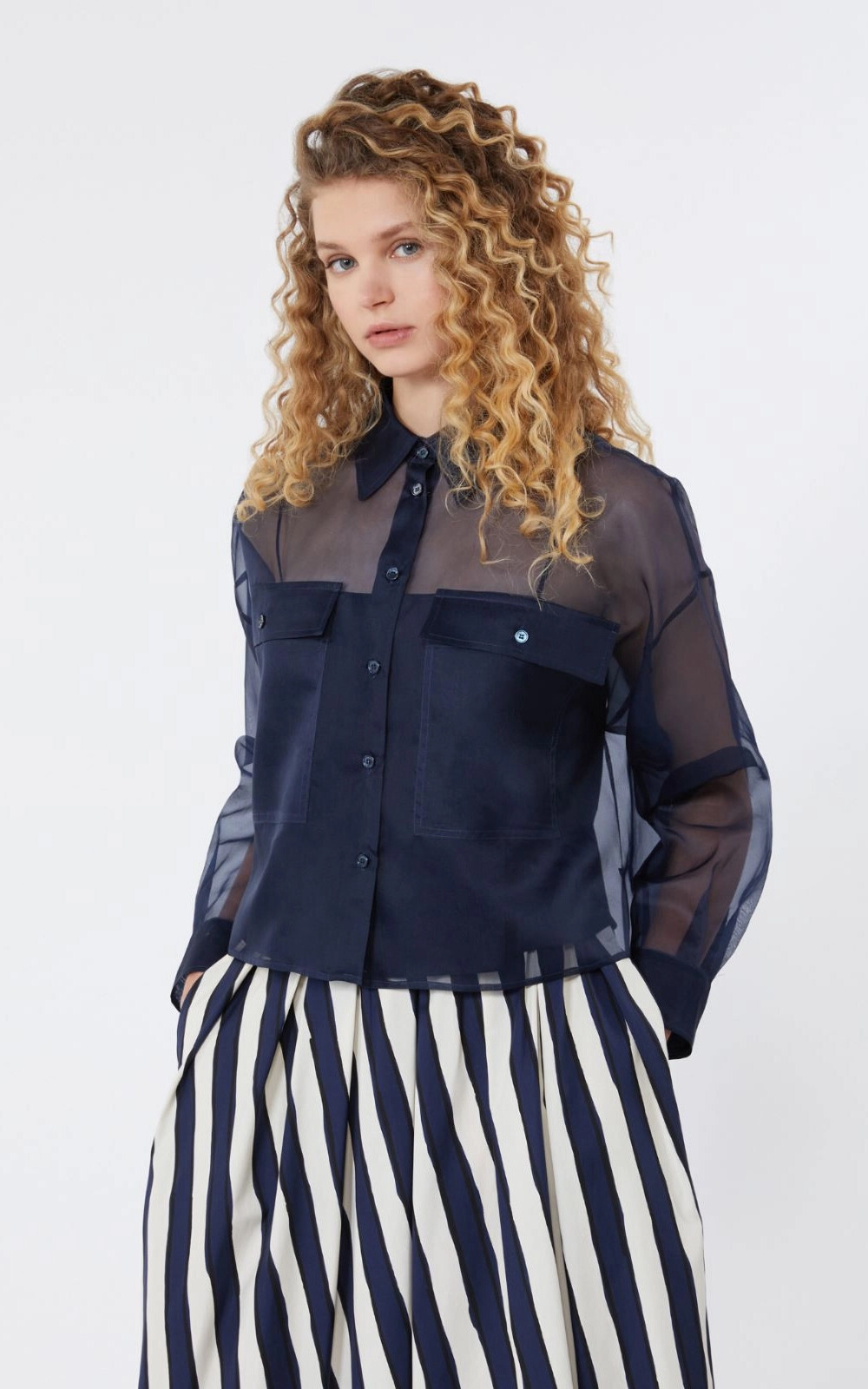 Marineblauw Blouse image