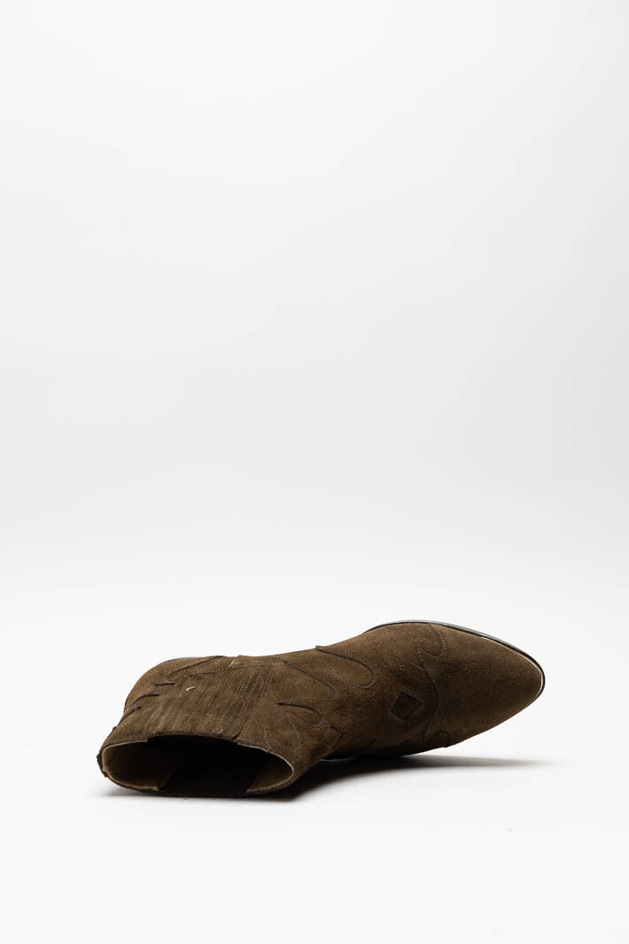 Donkerbruin Enkellaars hak image