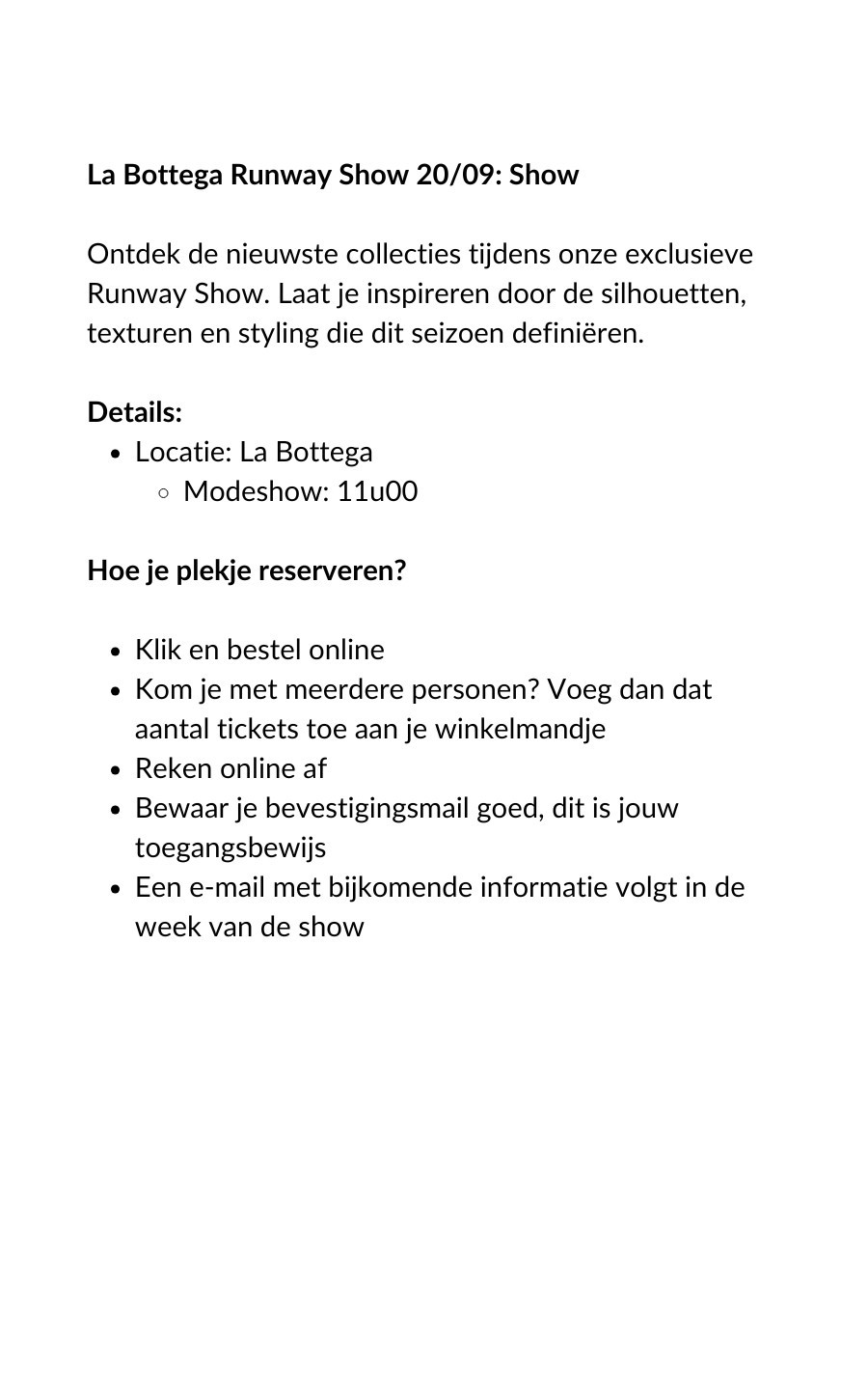 Ticket event
