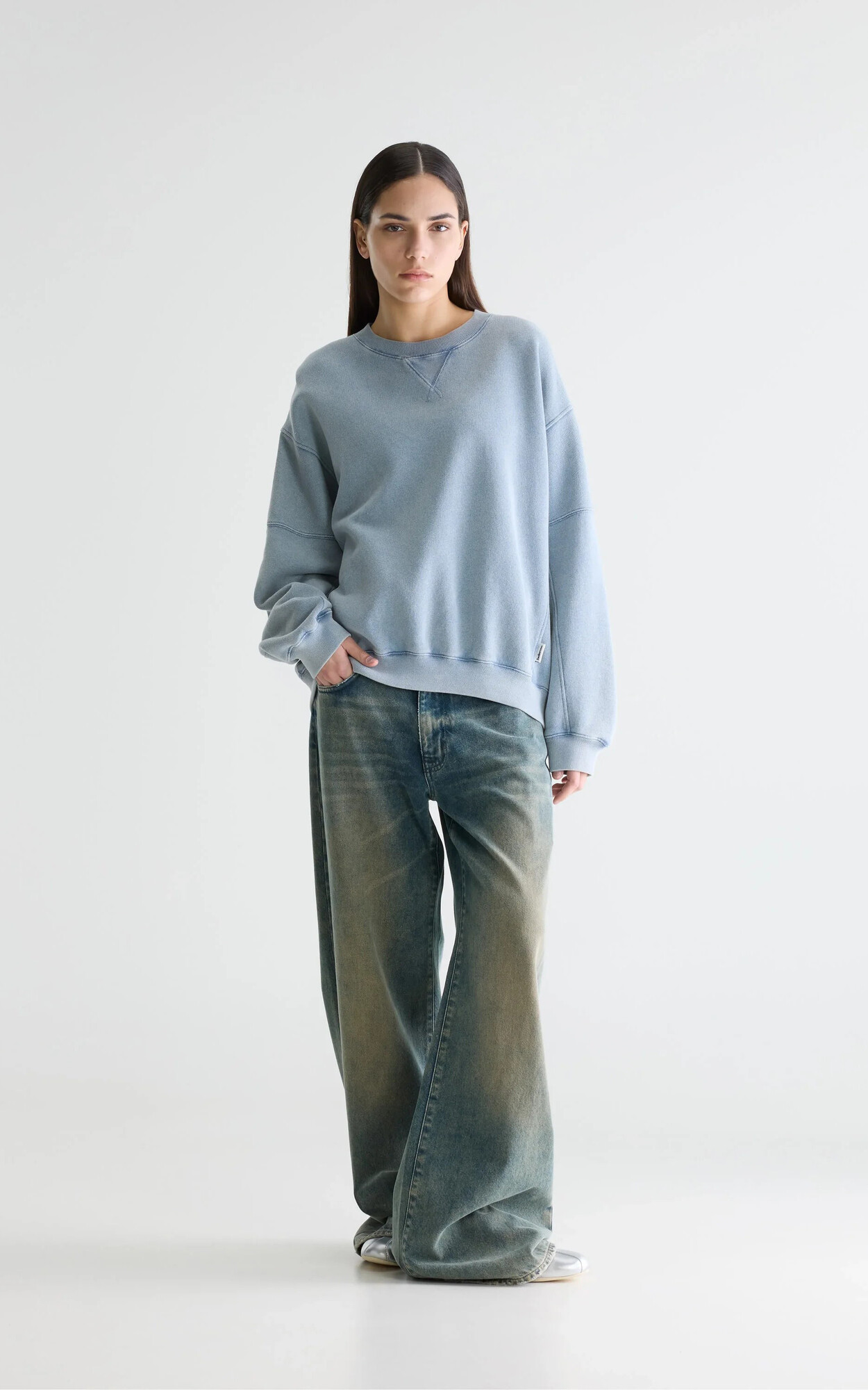 Lichtblauw Sweater image