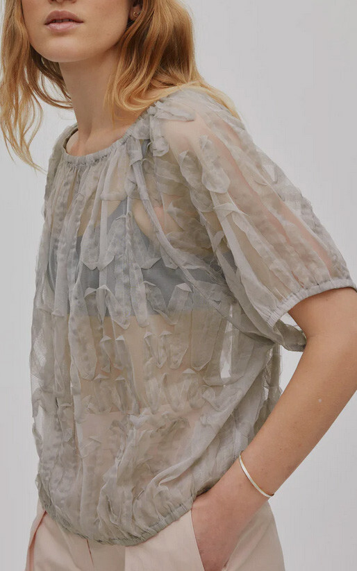 Lichtgrijs Blouse