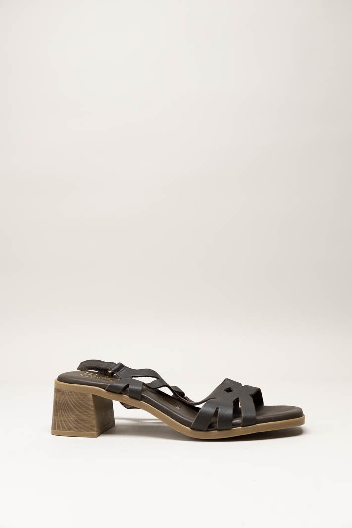 Donkerbruin Sandaal hak