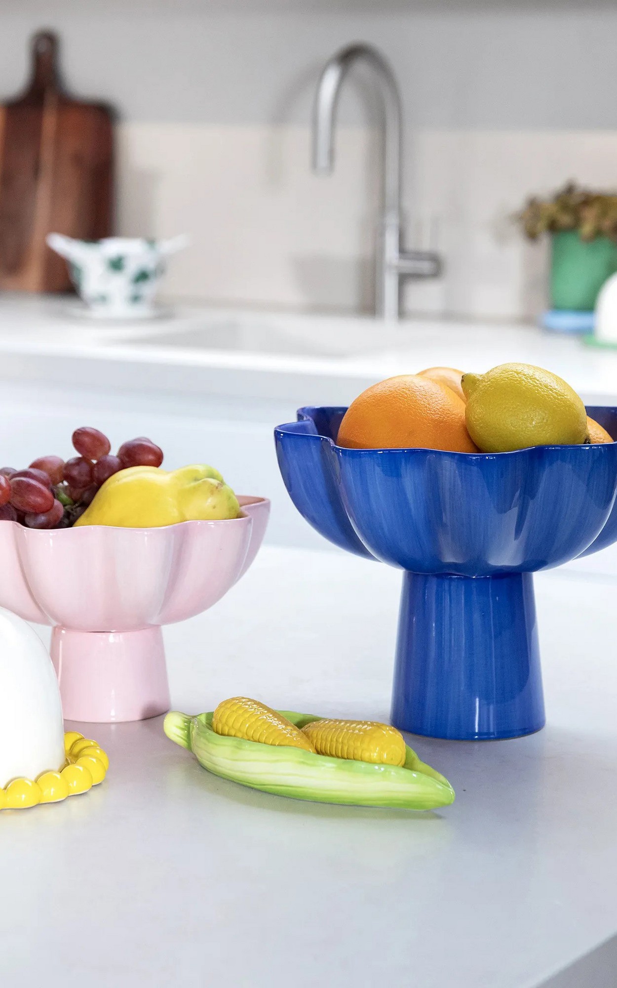 Blauw Servies en glazen