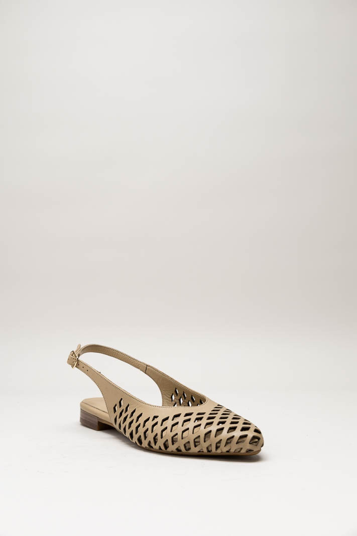 Donkerbeige Ballerina