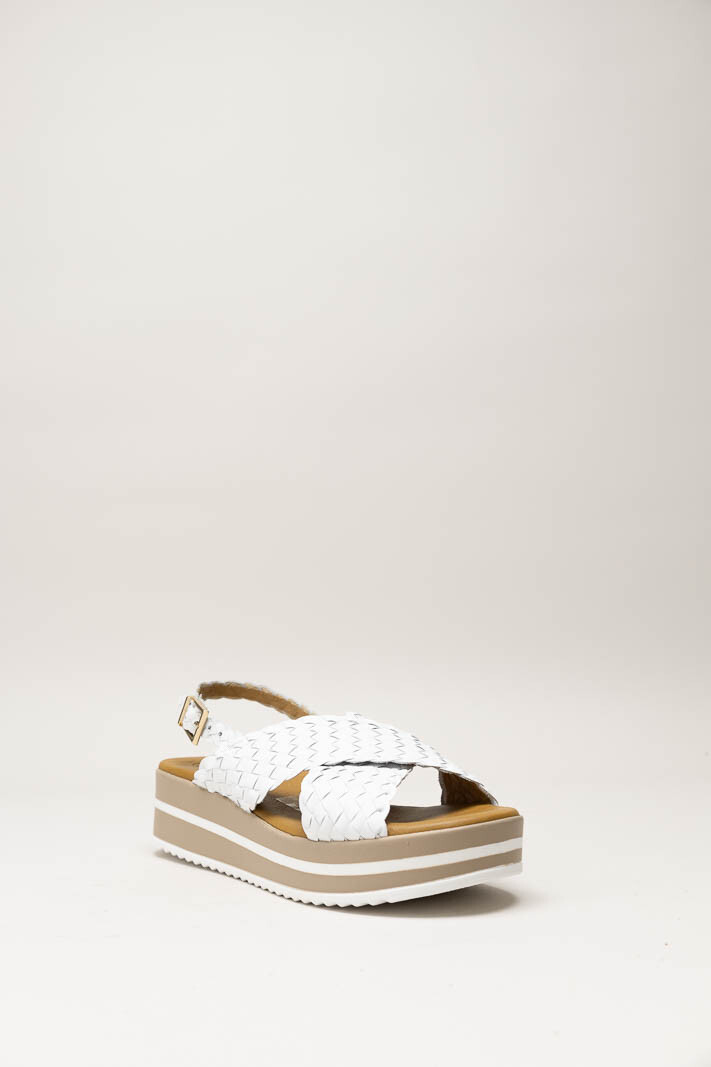 Wit Sandaal sleehak