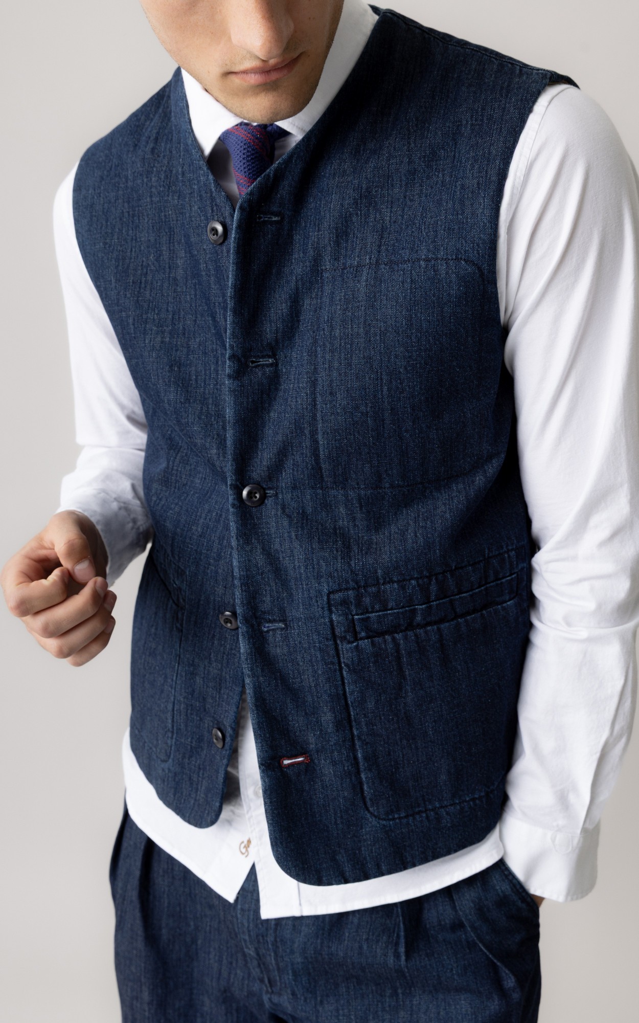 Blauw Gilet