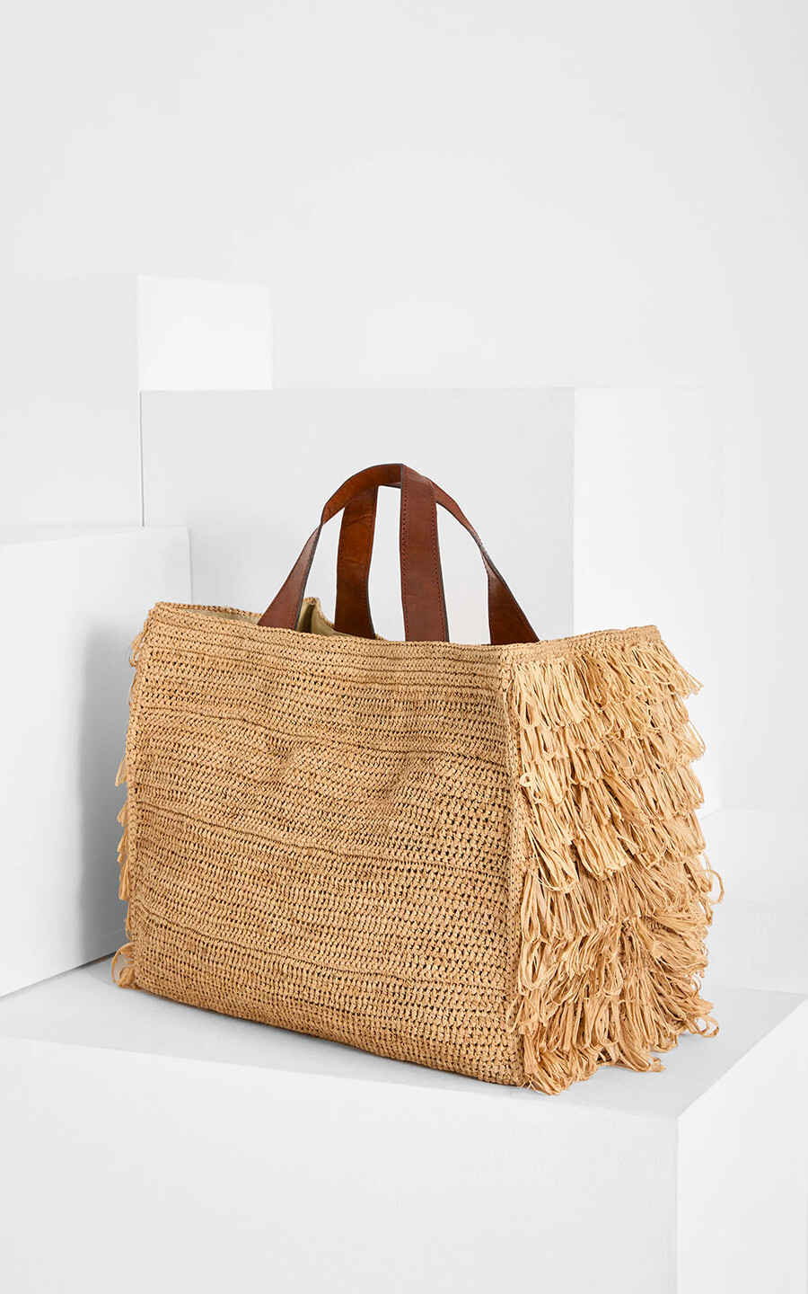 Lichtbeige Handtas