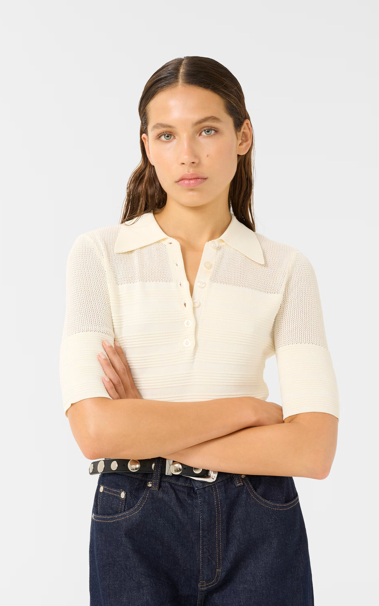Ecru T-shirt/top