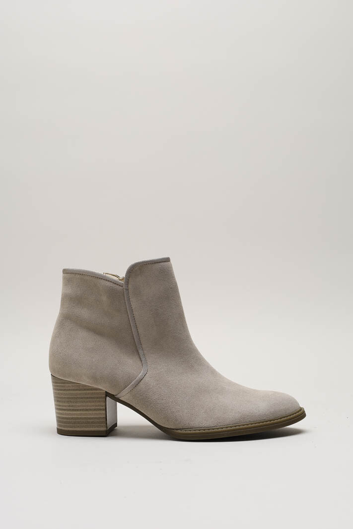 Taupe Enkellaars hak
