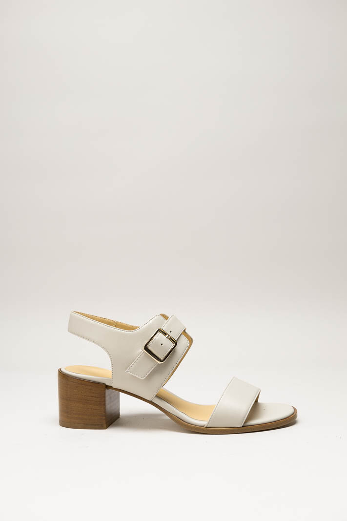 Lichtgrijs Sandaal hak