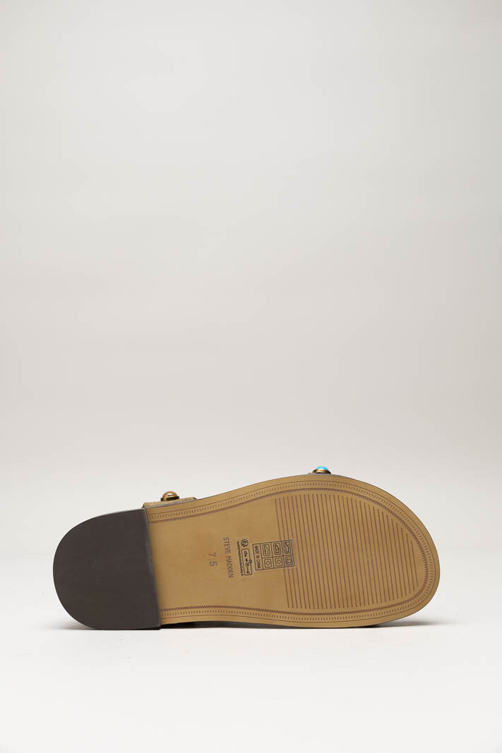 Donkerbeige Sandaal plat image