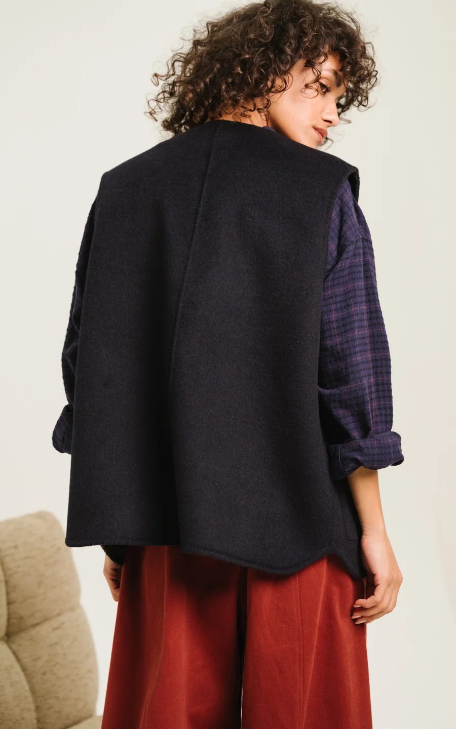 Blauw Vest mouwloos image