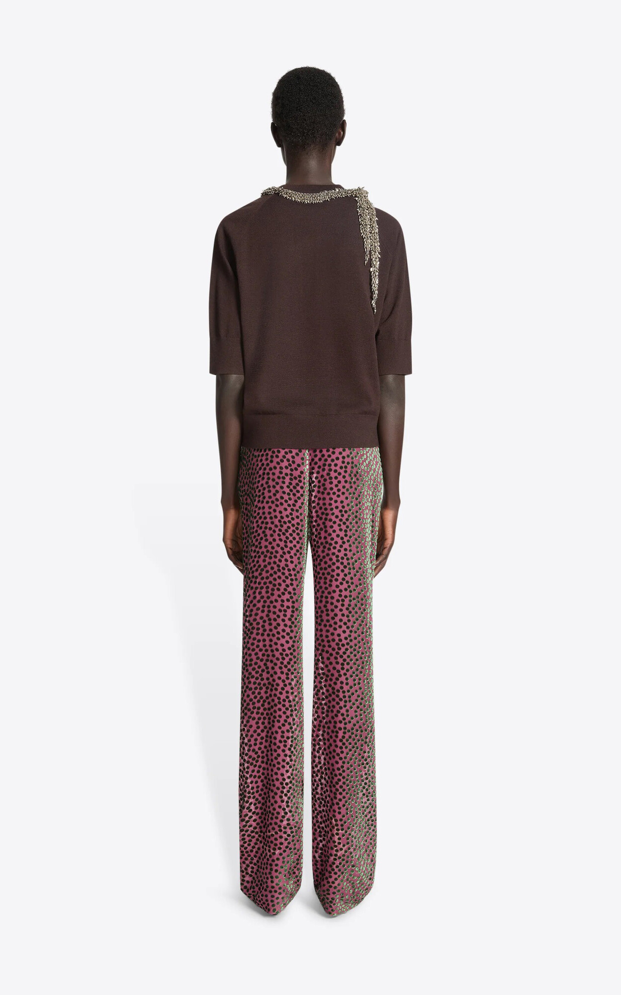 Donkerroze Broek