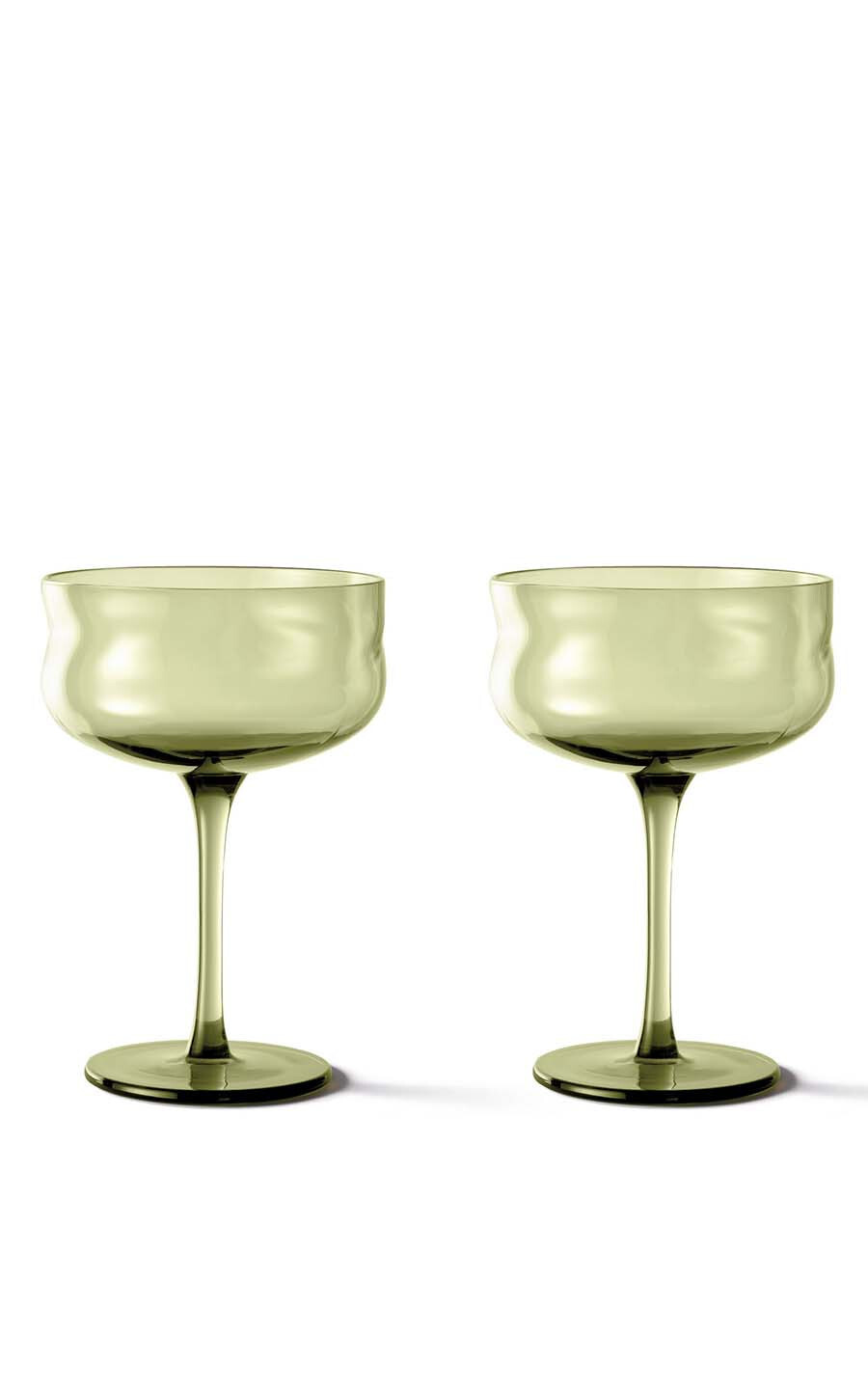 Groen Servies en glazen