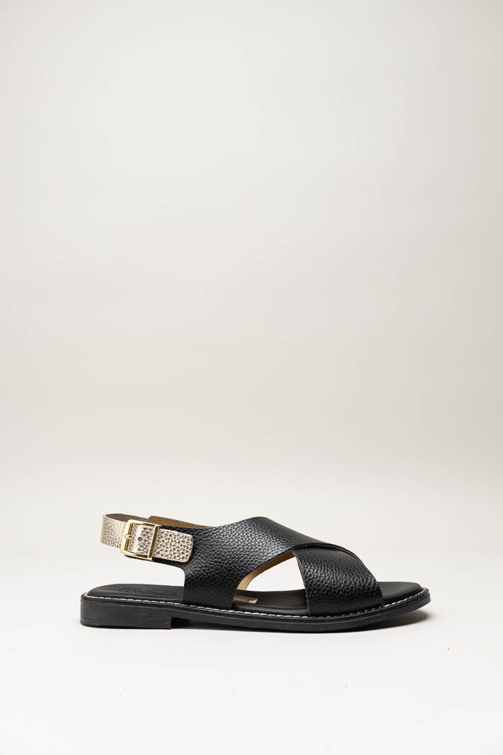 Zwart Sandaal plat