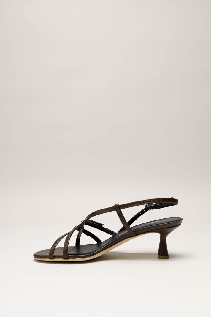 Donkerbruin Sandaal hak image