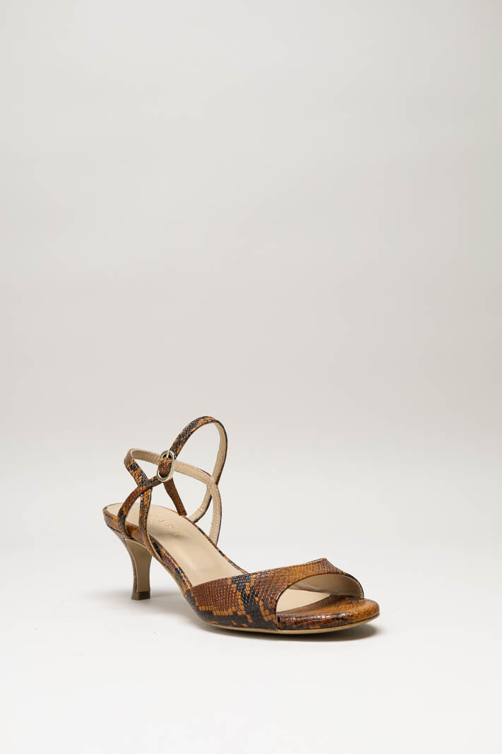 Roestbruin Sandaal hak